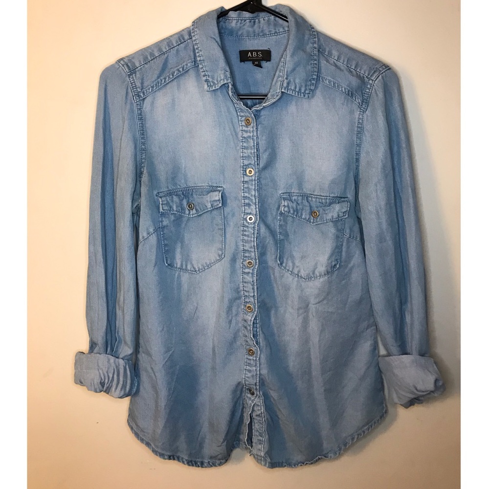 Hipster Denim Button Down Light Wash